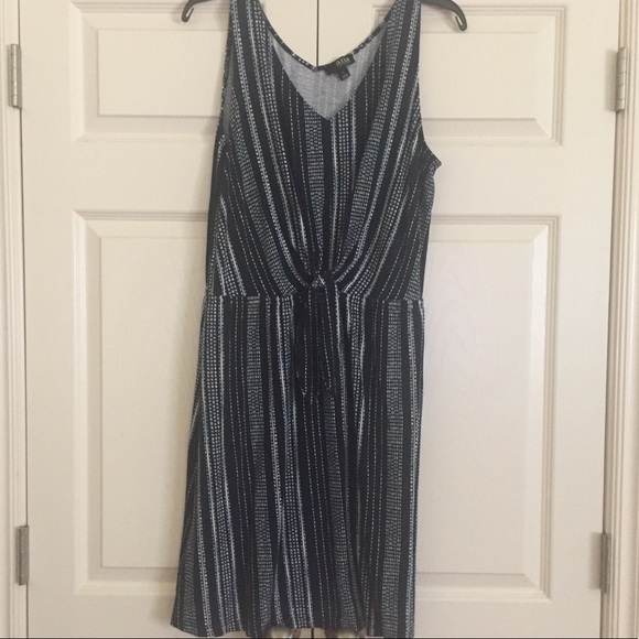 a.n.a Dresses & Skirts - Navy Blue & White Sleeveless Dress